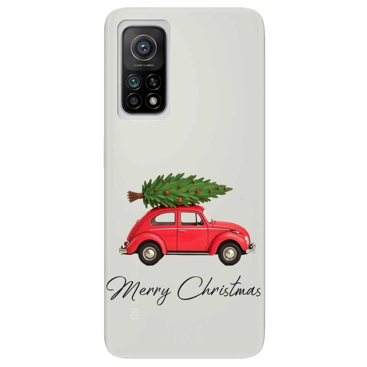 Чехол для Xiaomi Mi 10T/ Mi 10T Pro полупрозрачный матовый soft touch Christmas on Wheels - фото 1 - Чехлы для телефонов