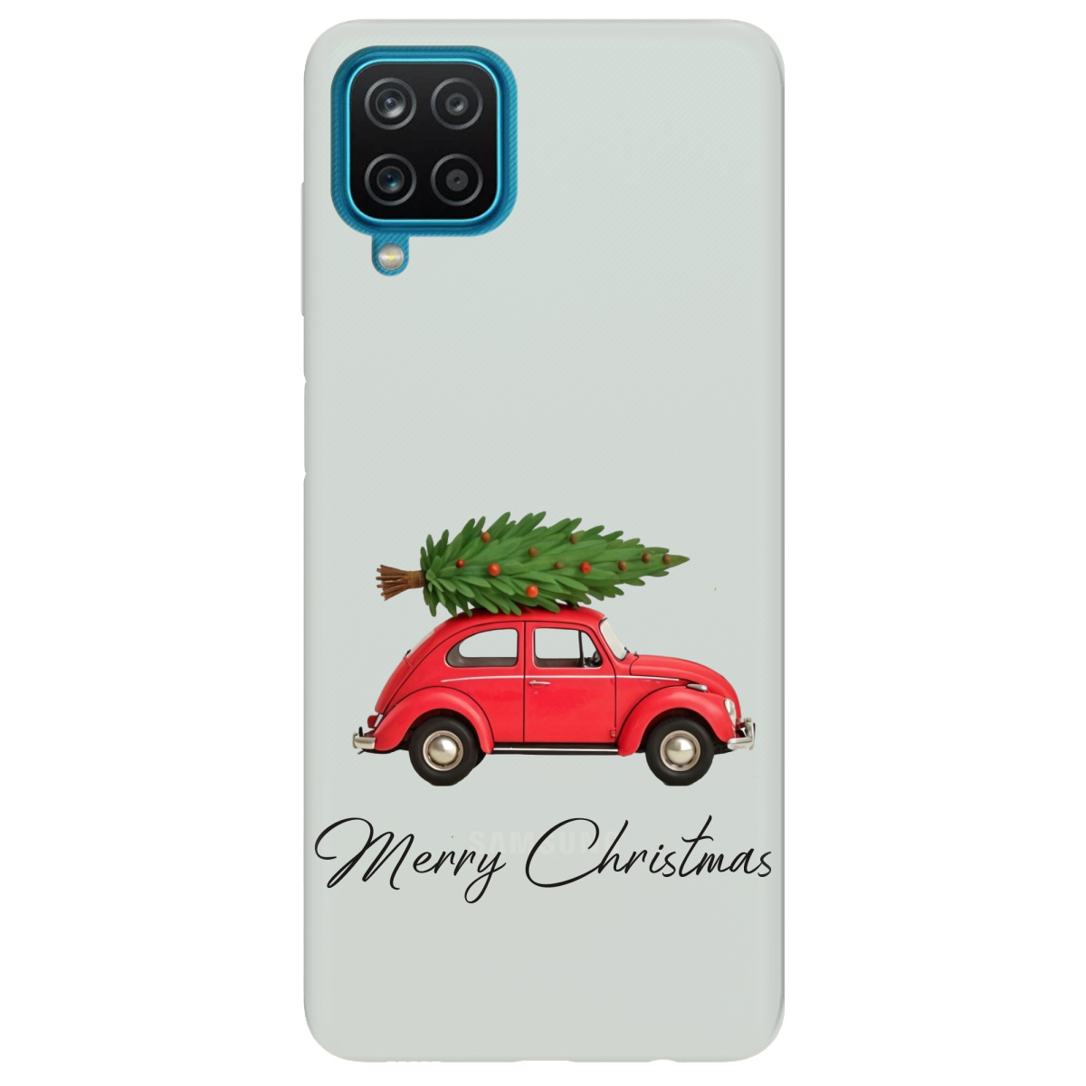 Чохол для Samsung Galaxy M12 напівпрозорий матовий soft touch Christmas on Wheels - фото 1 - Чохли для телефонів