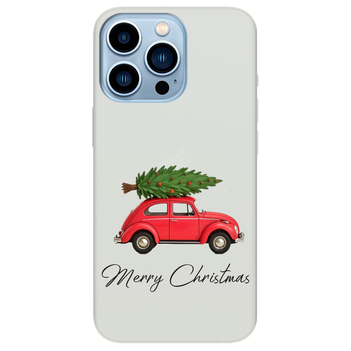 Чохол для Apple iPhone 13 Pro Max напівпрозорий матовий soft touch Christmas on Wheels - фото 1 - Чохли для телефонів