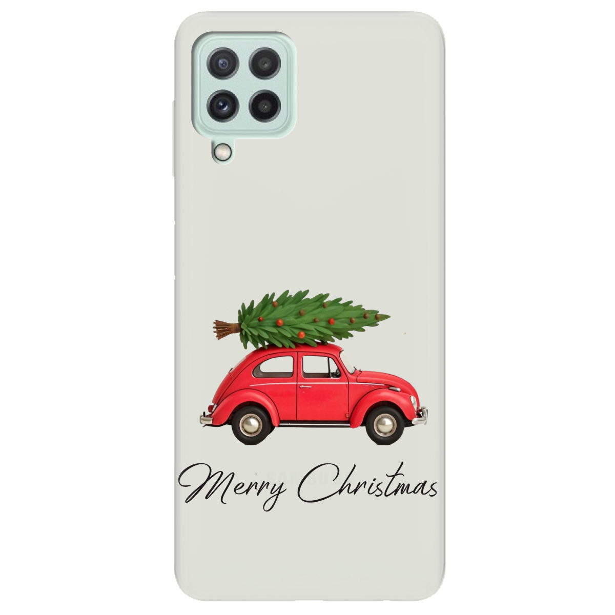 Чехол для Samsung Galaxy M32 полупрозрачный матовый soft touch Christmas on Wheels - фото 1 - Чехлы для телефонов