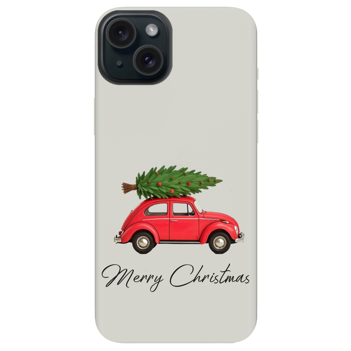 Чехол для Apple iPhone 15 полупрозрачный матовый soft touch Christmas on Wheels - фото 1 - Чехлы для телефонов