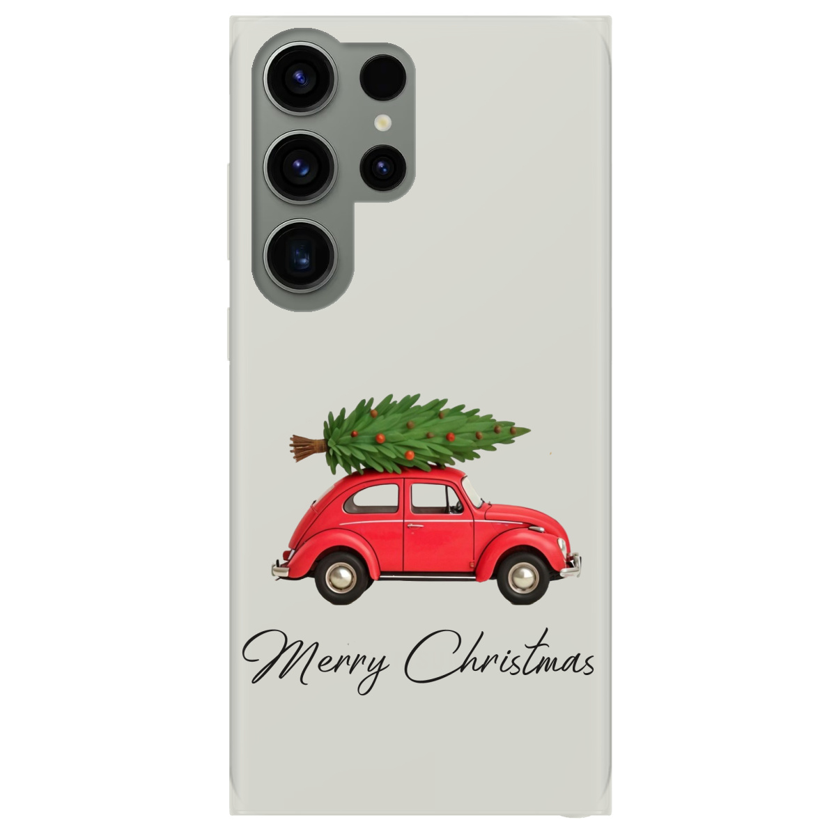 Чехол для Samsung Galaxy S23 Ultra полупрозрачный матовый soft touch Christmas on Wheels - фото 1 - Чехлы для телефонов
