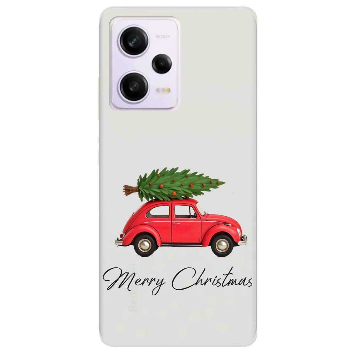 Чехол для Xiaomi Poco X5 Pro 5G полупрозрачный матовый soft touch Christmas on Wheels - фото 1 Чехол для Xiaomi Poco X5 Pro 5G полупрозрачный матовый soft touch Christmas on Wheels - фото 1 - Чехлы для телефонов