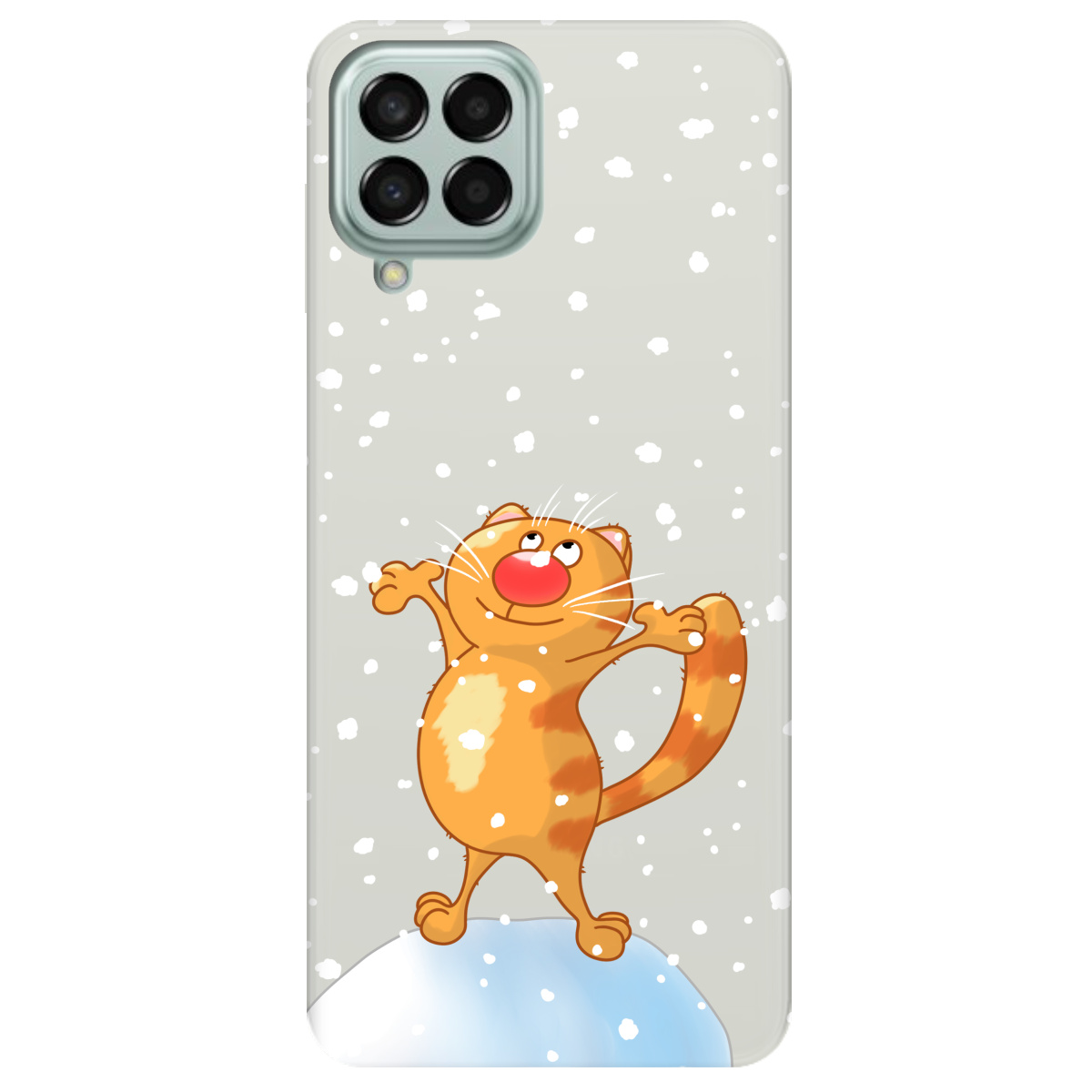 Чехол для Samsung Galaxy M53 полупрозрачный матовый soft touch Be Happy - фото 1 - Чехлы для телефонов