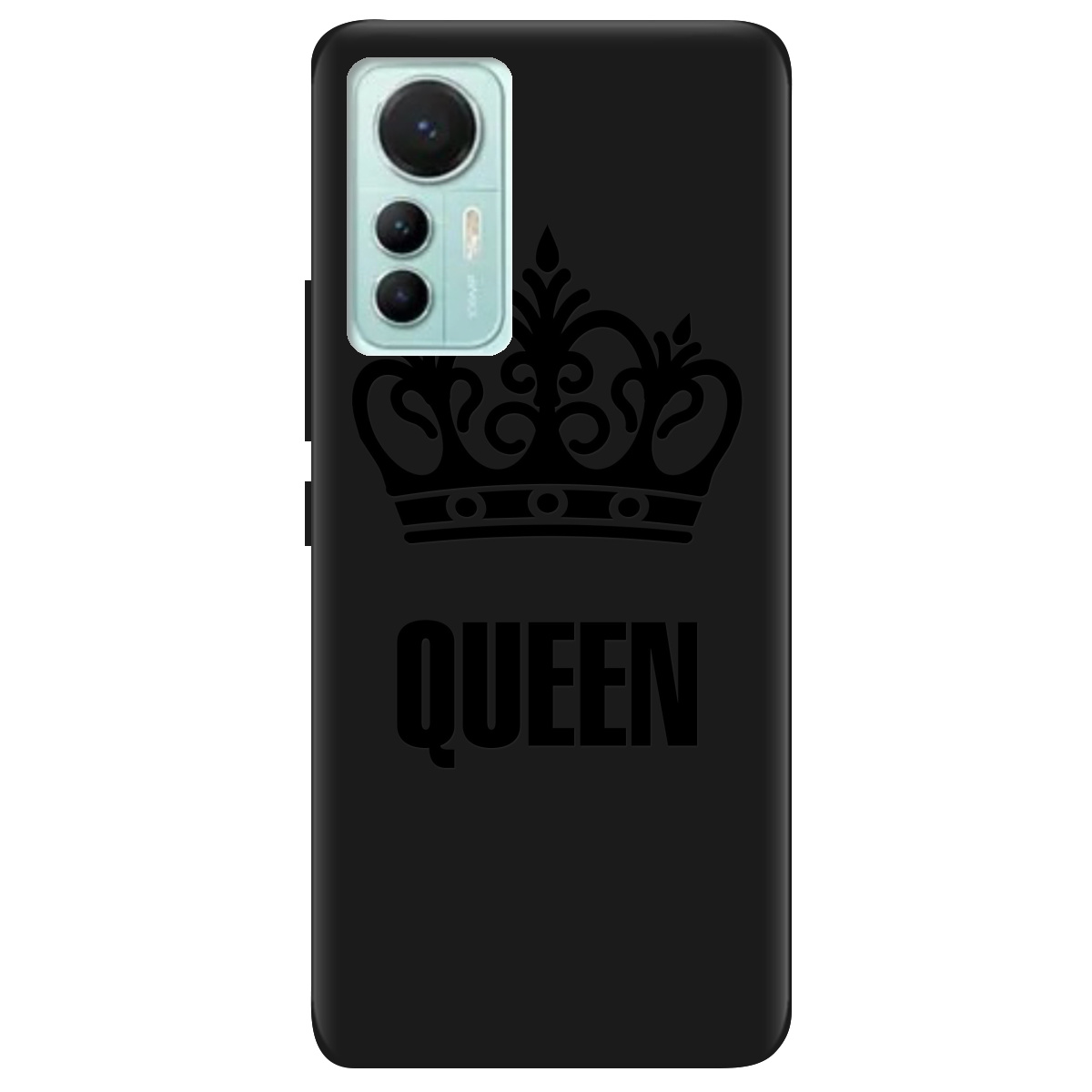 Чохол для Xiaomi 12 Lite чорний матовий soft touch Queen - фото 1 Чохол для Xiaomi 12 Lite чорний матовий soft touch Queen - фото 1 - Чохли для телефонів