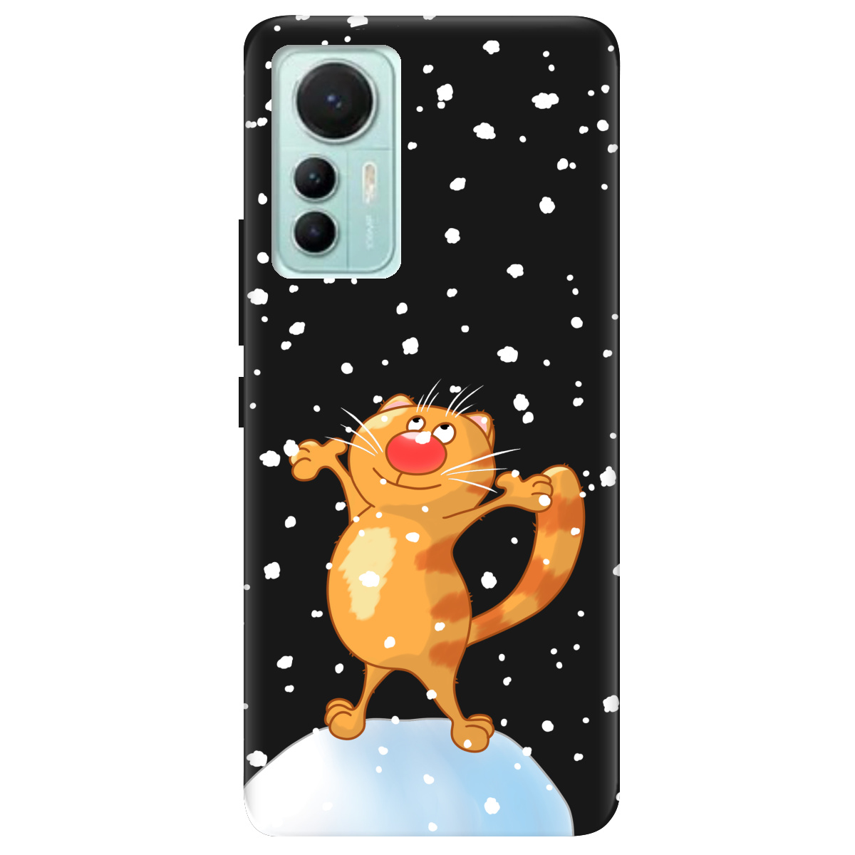 Чохол для Xiaomi 12 Lite чорний матовий soft touch Be Happy - фото 1 - Чохли для телефонів