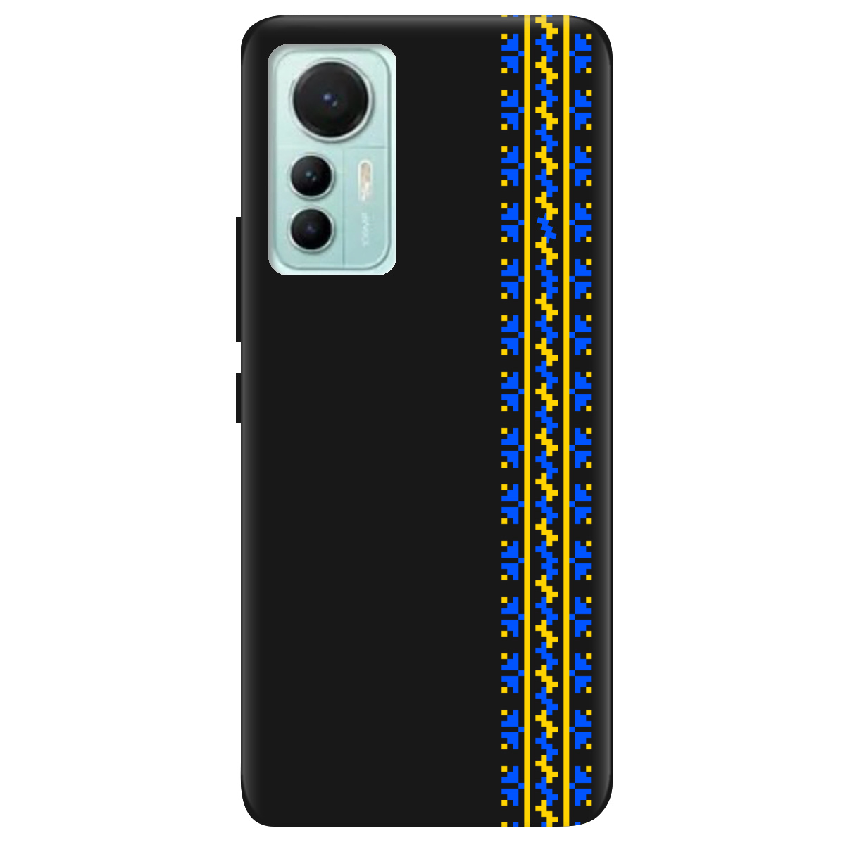 Чохол для Xiaomi 12 Lite чорний матовий soft touch Embroidery - фото 1 - Чохли для телефонів