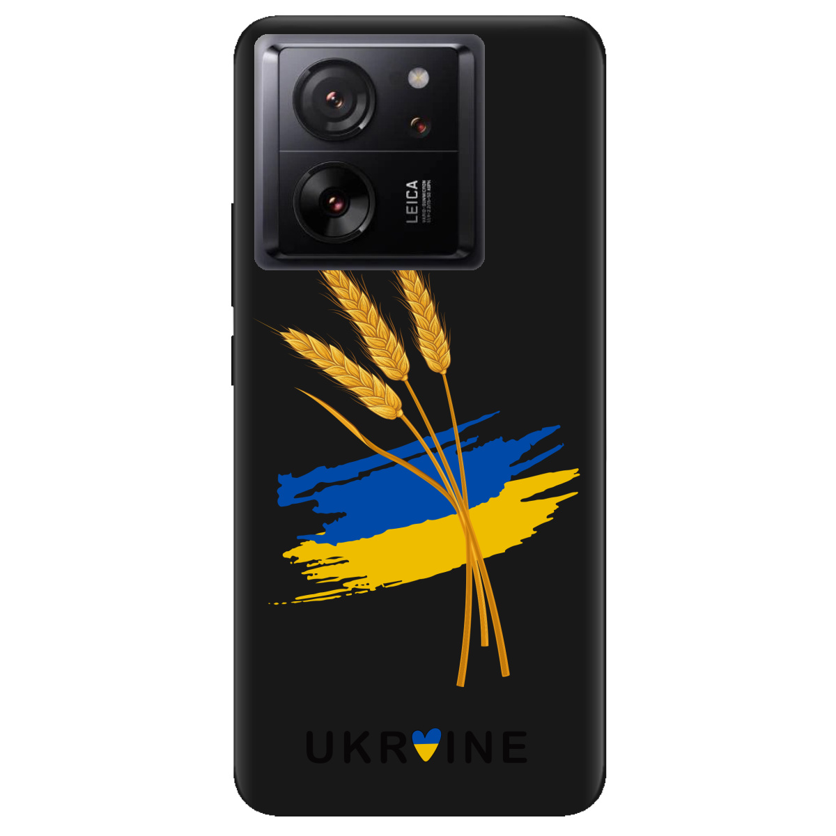 Чехол для Xiaomi 13T черный матовый soft touch Spikelets - фото 1 - Чехлы для телефонов