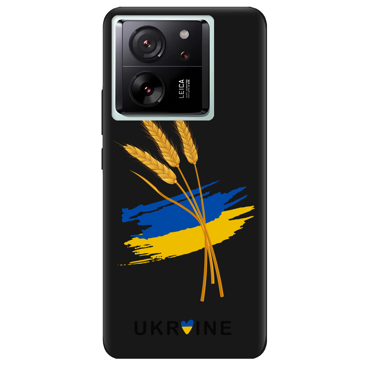 Чехол для Xiaomi 13T Pro черный матовый soft touch Spikelets - фото 1 - Чехлы для телефонов