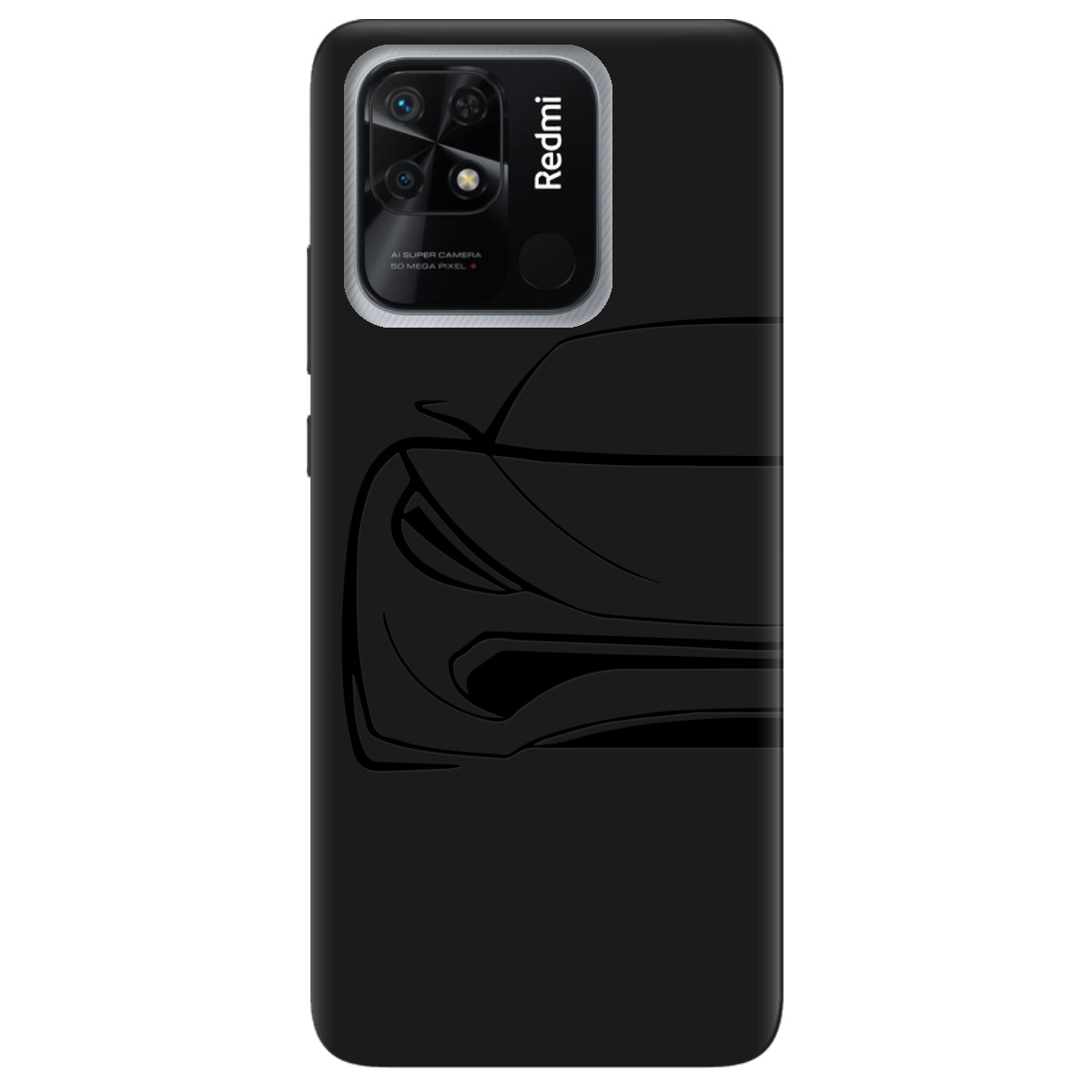 Чехол для Xiaomi Redmi 10C черный матовый soft touch Sport Car - фото 1 - Чехлы для телефонов
