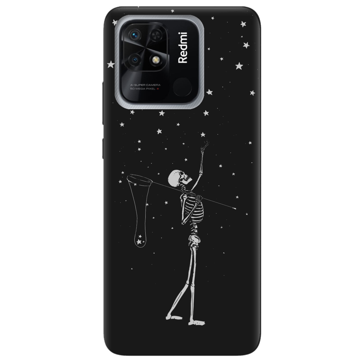 Чехол для Xiaomi Redmi 10C черный матовый soft touch Stars night - фото 1 - Чехлы для телефонов