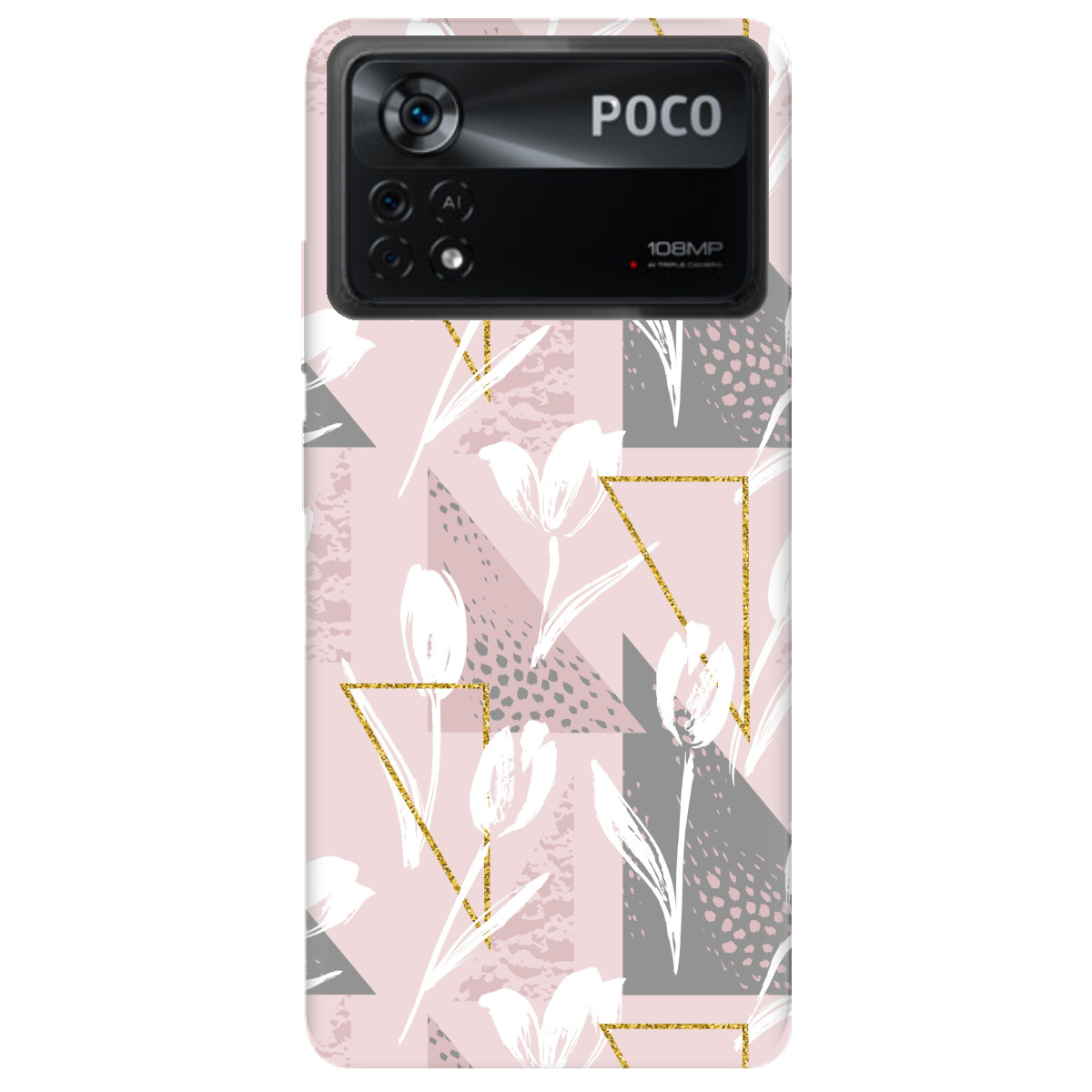 Чехол для Xiaomi Poco X4 Pro 5G White tulips - фото 1 Чехол для Xiaomi Poco X4 Pro 5G White tulips - фото 1 - Чехлы для телефонов