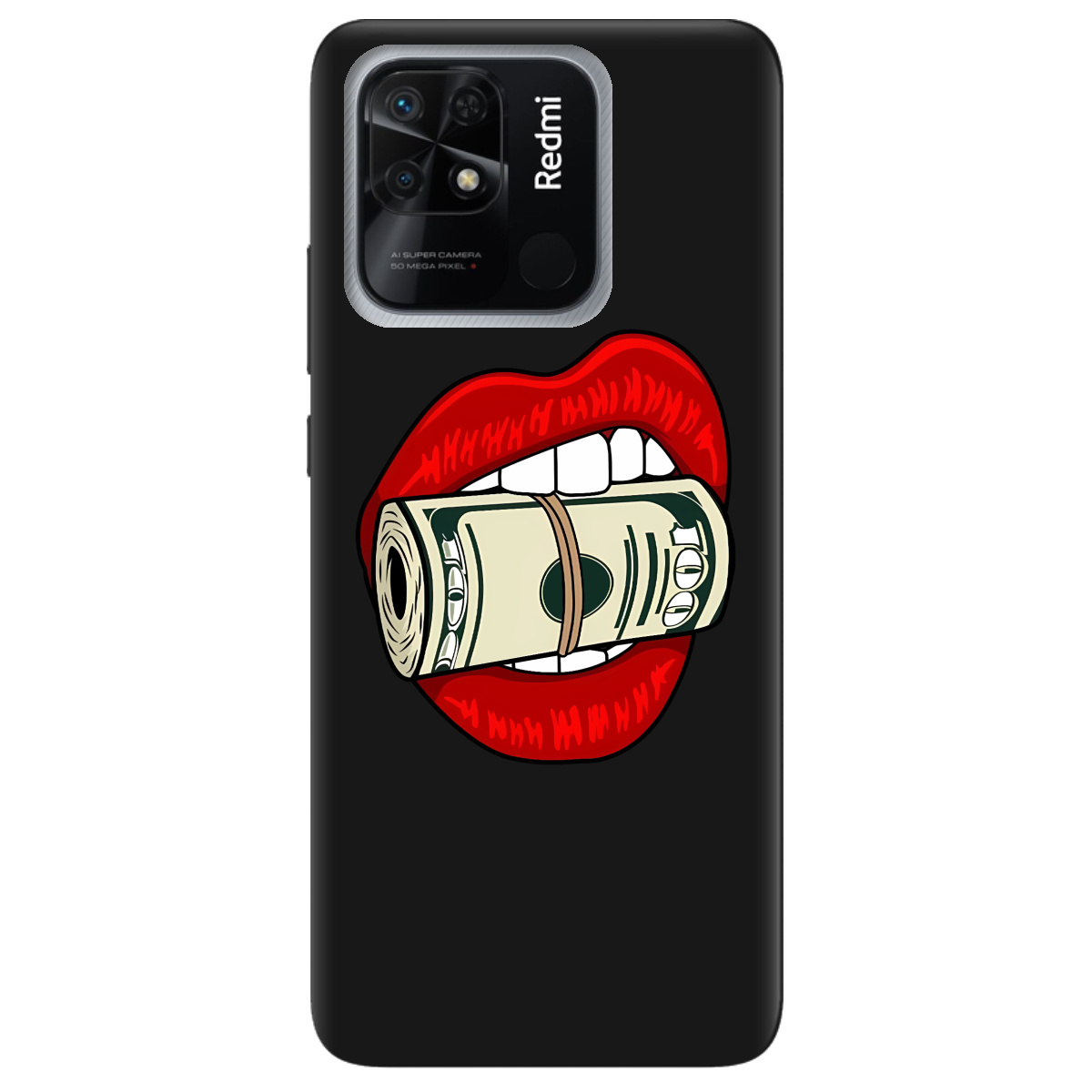 Чехол для Xiaomi Redmi 10C черный матовый soft touch Secret - фото 1 - Чехлы для телефонов