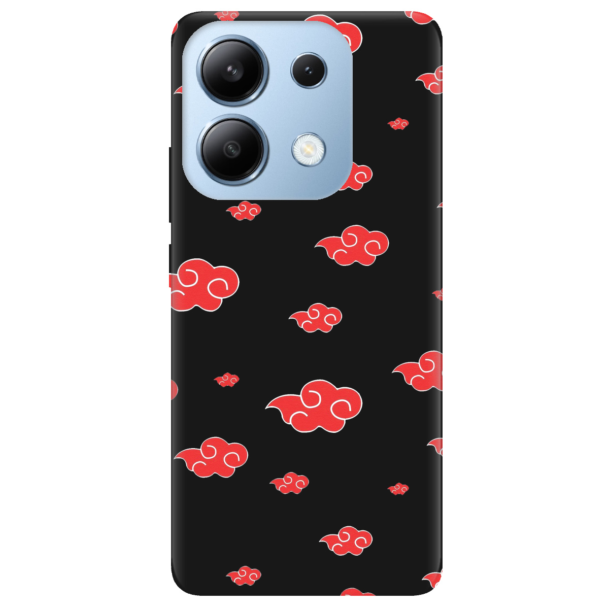 Чехол для Xiaomi Redmi Note 13 4G черный матовый soft touch Akatsuki - фото 1 - Чехлы для телефонов