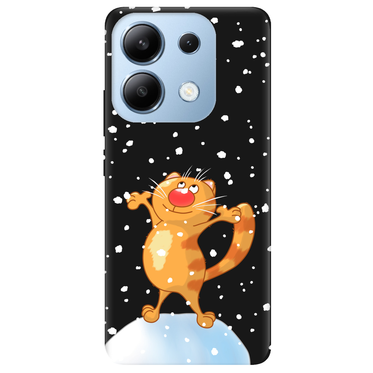 Чехол для Xiaomi Redmi Note 13 4G черный матовый soft touch Be Happy - фото 1 - Чехлы для телефонов