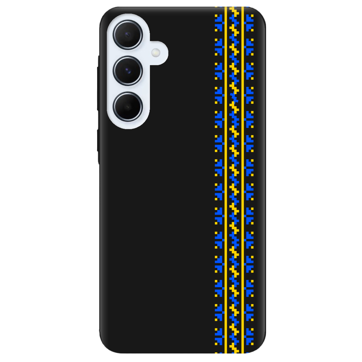 Чехол для Samsung Galaxy A55 черный матовый soft touch Embroidery - фото 1 - Чехлы для телефонов