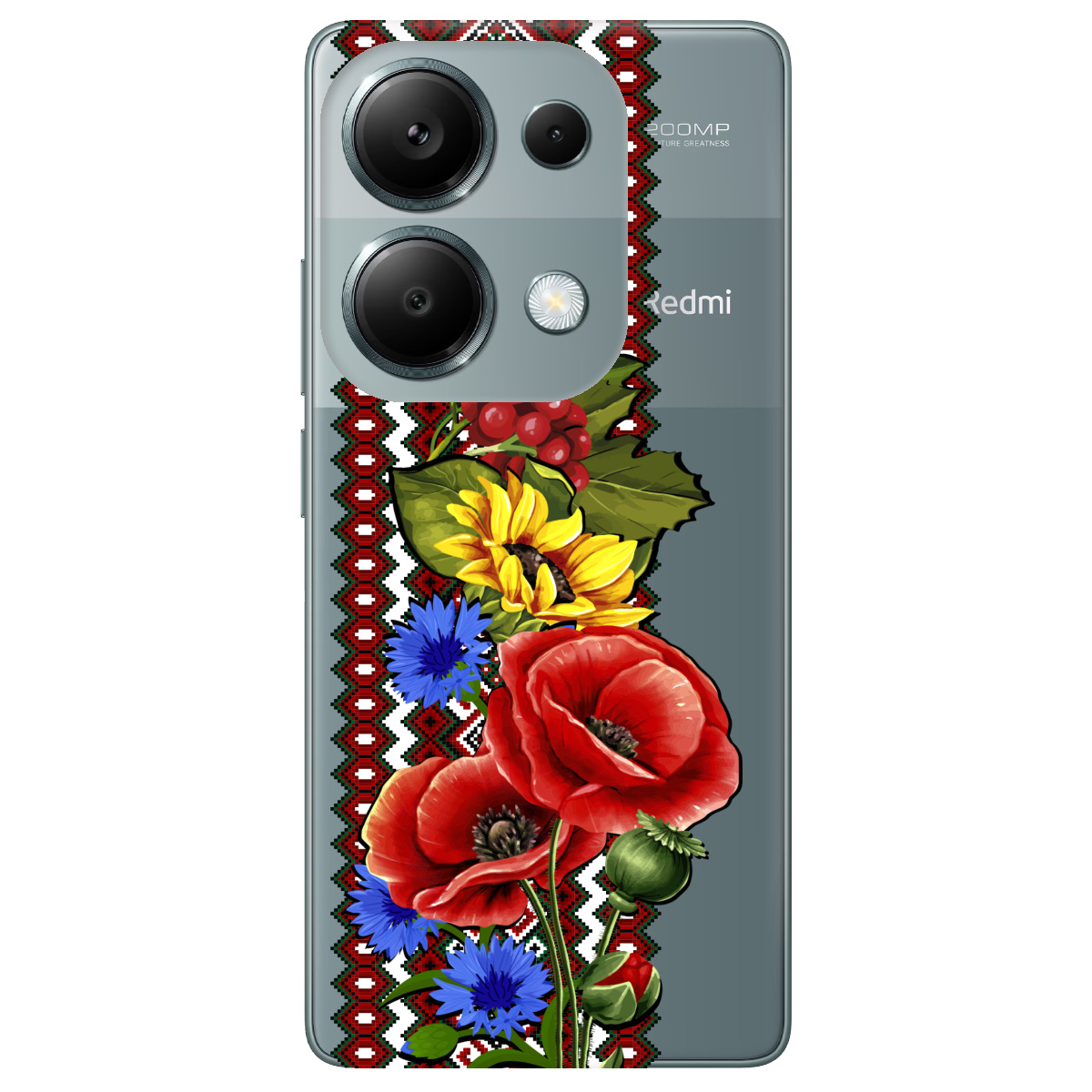 Чехол для Xiaomi Poco M6 Pro 4G Ukraine ornament - фото 1 - Чехлы для телефонов