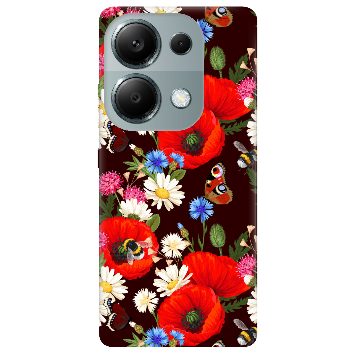 Чохол для Xiaomi Poco M6 Pro 4G Лугові квіти - фото 1 - Чохли для телефонів