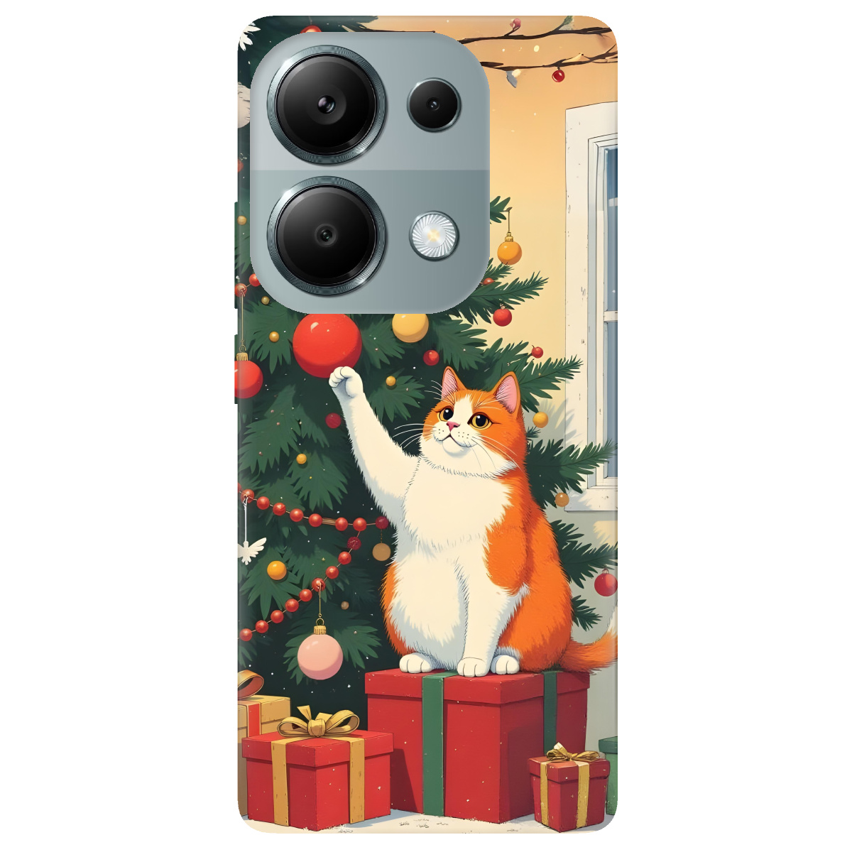 Чохол для Xiaomi Poco M6 Pro 4G Christmas Cat - фото 1 - Чохли для телефонів