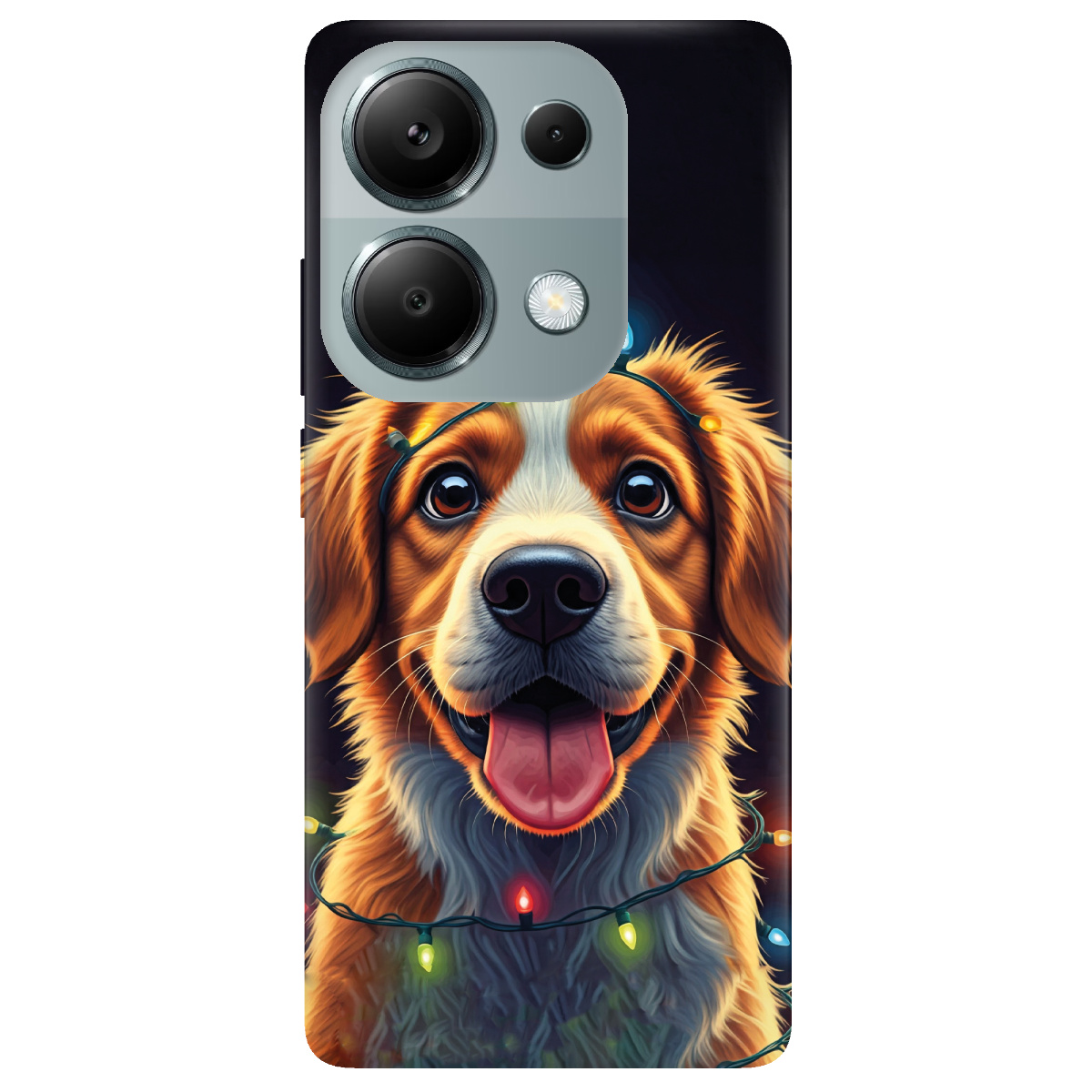 Чохол для Xiaomi Redmi Note 13 Pro 4G Festive Pup - фото 1 Чохол для Xiaomi Redmi Note 13 Pro 4G Festive Pup - фото 1 - Чохли для телефонів
