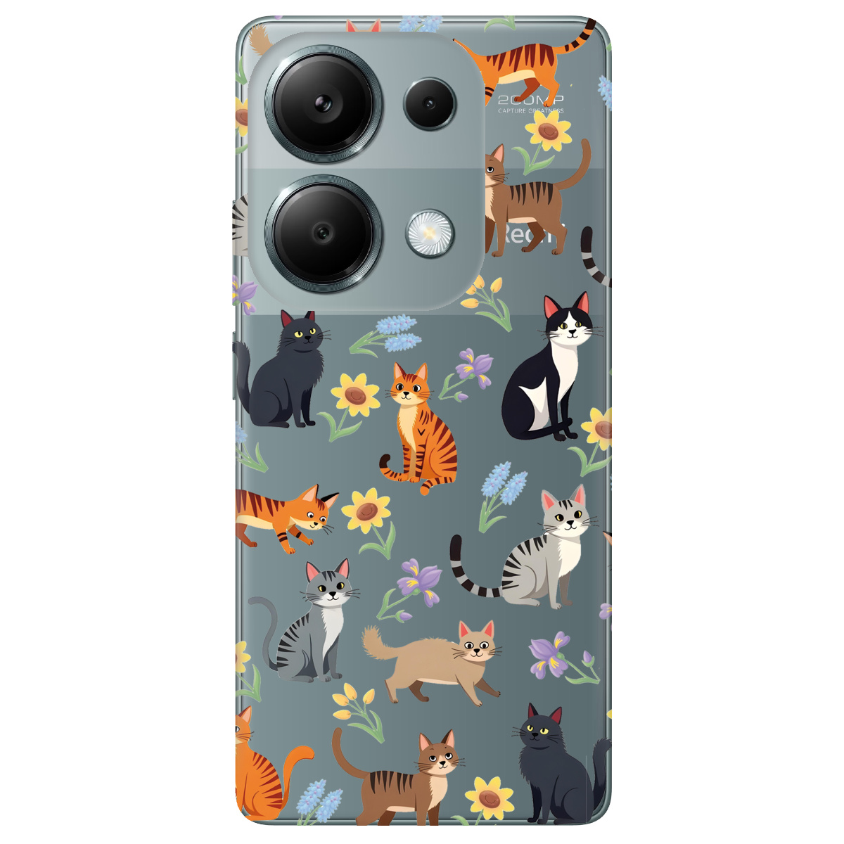 Чехол для Xiaomi Redmi Note 13 Pro 4G Blooming Kittens - фото 1 - Чехлы для телефонов