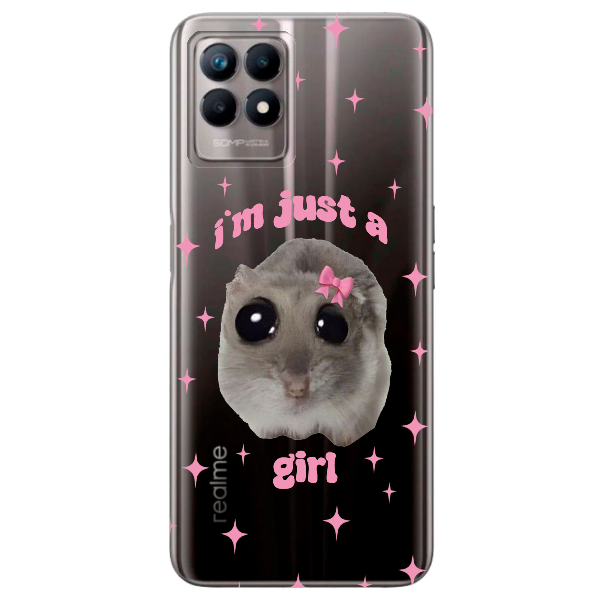 Чохол для Realme 8i Just a girl - фото 1 Чохол для Realme 8i Just a girl - фото 1 - Чохли для телефонів
