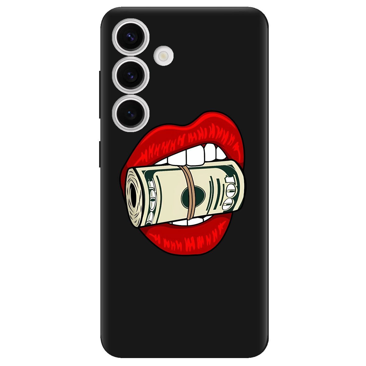 Чехол для Samsung Galaxy S25 черный матовый soft touch Secret - фото 1 - Чехлы для телефонов