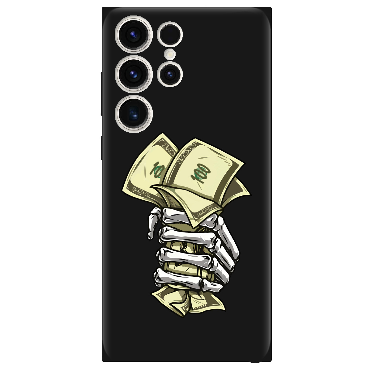 Чехол для Samsung Galaxy S25 Ultra черный матовый soft touch Загашник - фото 1 - Чехлы для телефонов