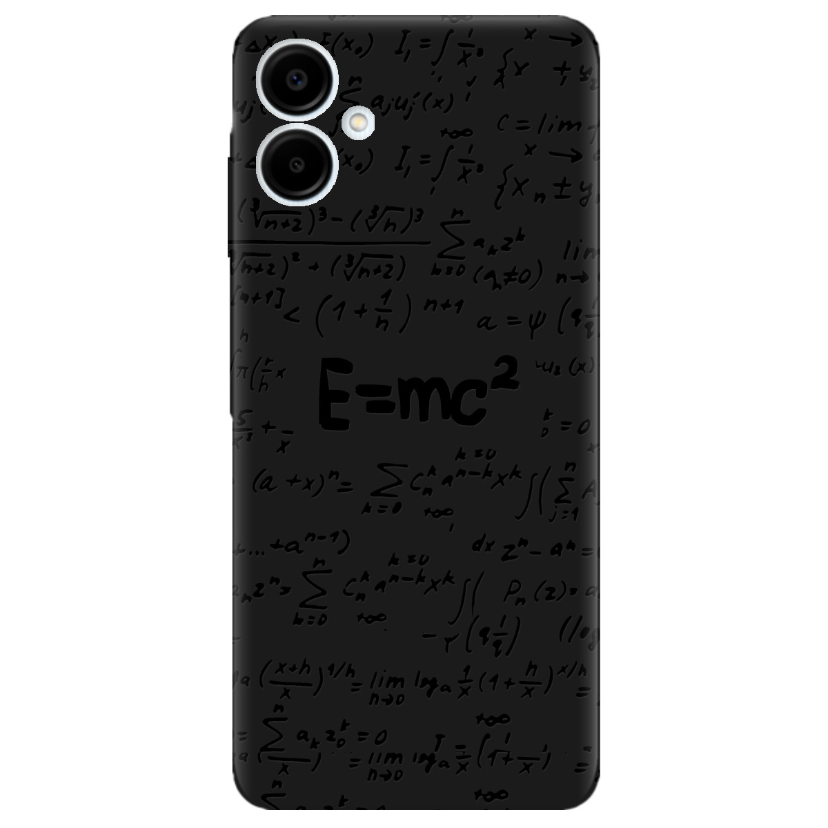 Чехол для Samsung Galaxy A06 черный матовый soft touch Black Einstein - фото 1 Чехол для Samsung Galaxy A06 черный матовый soft touch Black Einstein - фото 1 - Чехлы для телефонов