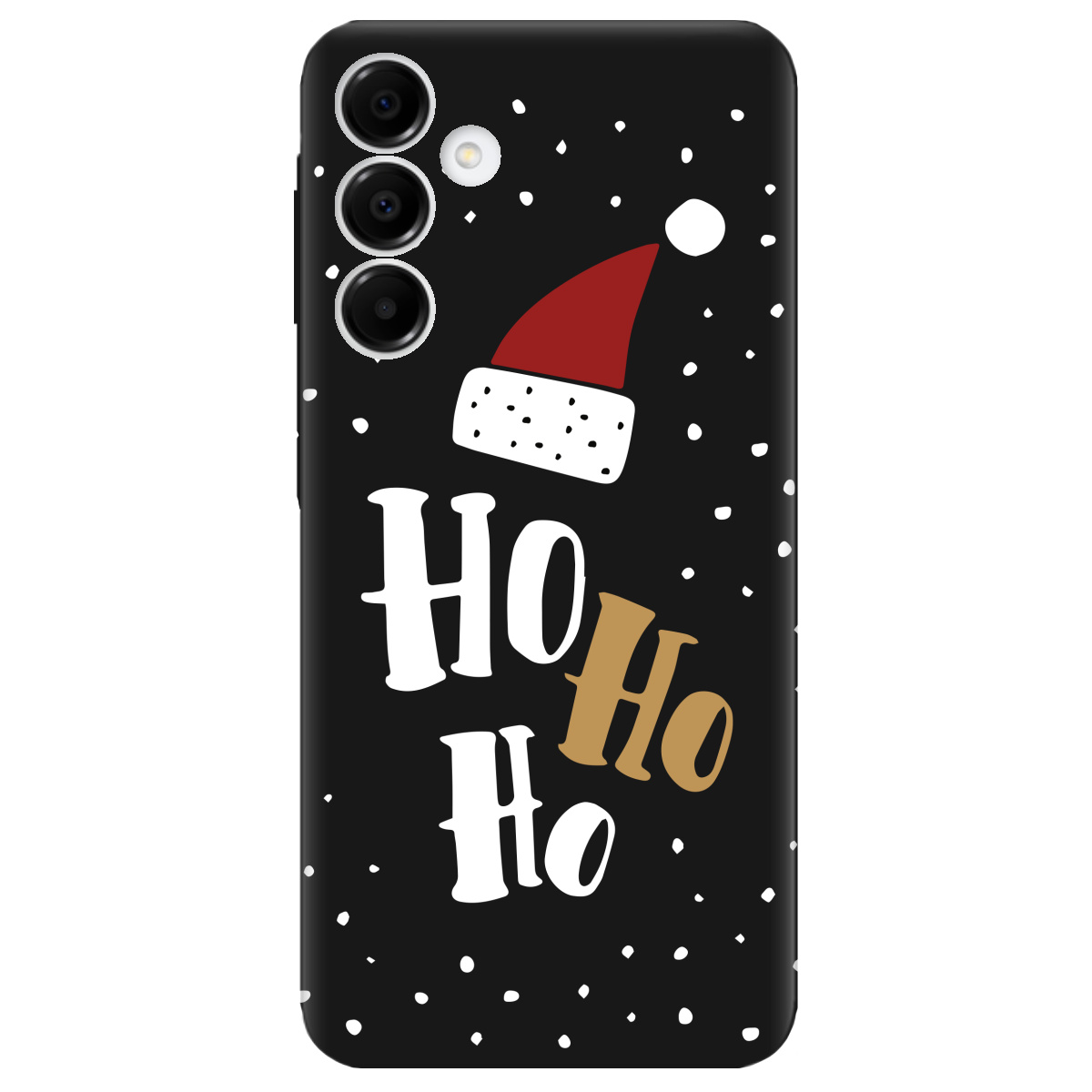 Чохол для Samsung Galaxy A16 чорний матовий soft touch Ho-ho-ho - фото 1 - Чохли для телефонів