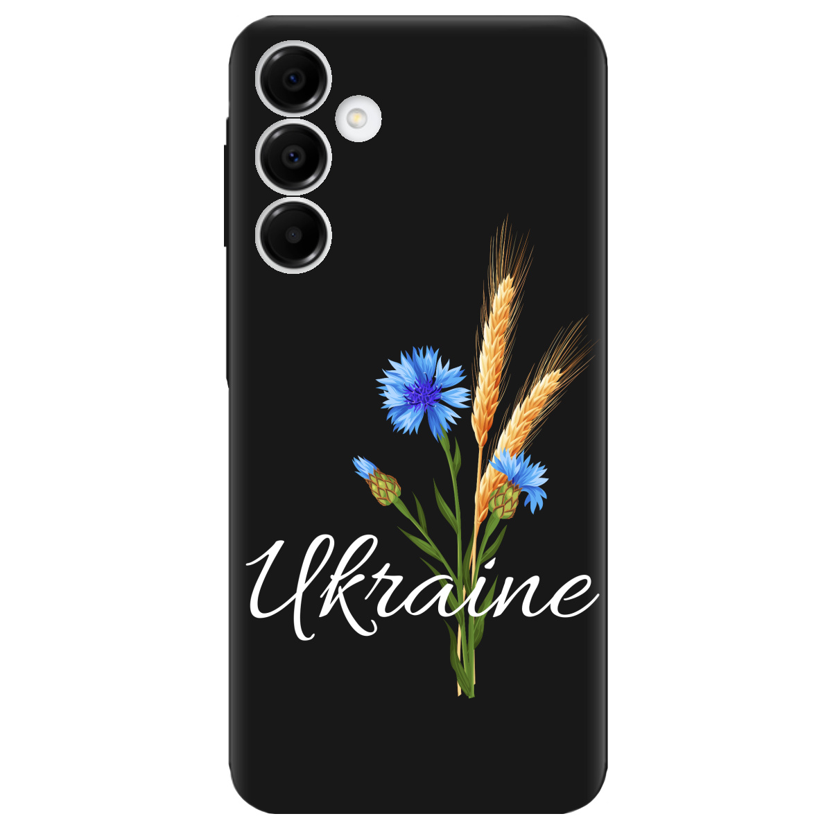 Чохол для Samsung Galaxy A16 чорний матовий soft touch Незалежна Україна - фото 1 - Чохли для телефонів