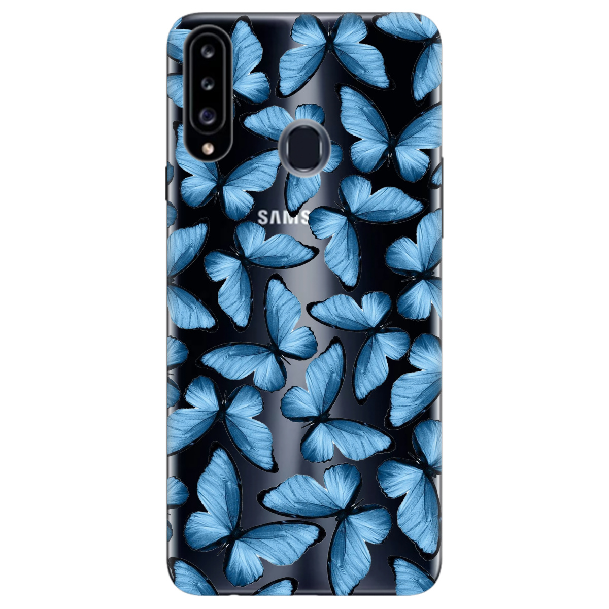 Чохол для Samsung Galaxy A20s Blue wings - фото 1 - Чохли для телефонів