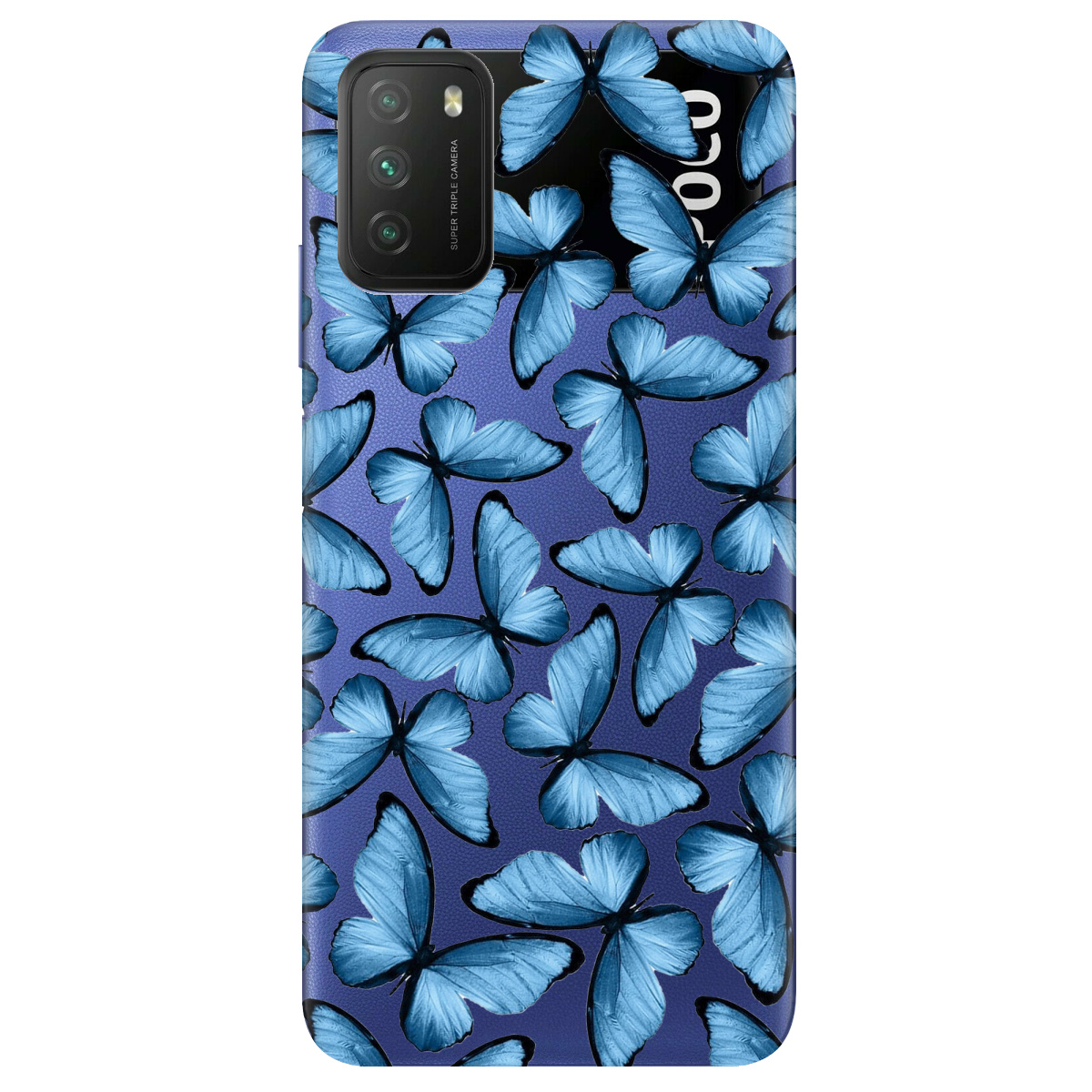 Чохол для Xiaomi Poco M3 Blue wings - фото 1 Чохол для Xiaomi Poco M3 Blue wings - фото 1 - Чохли для телефонів