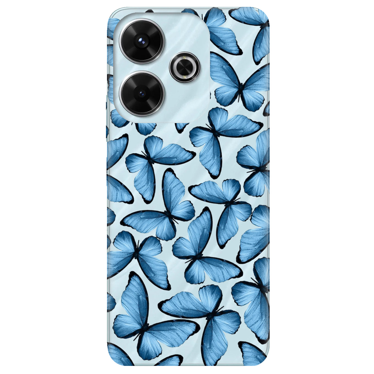 Чехол для Xiaomi Poco M6 4G Blue wings - фото 1 - Чехлы для телефонов