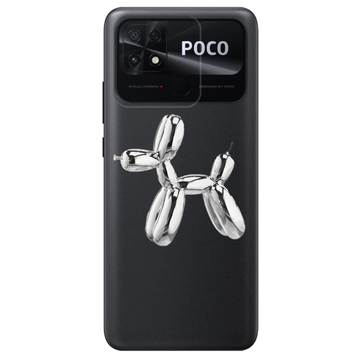 Чехол для Xiaomi Poco C40 Silver balloon - фото 1 - Чехлы для телефонов