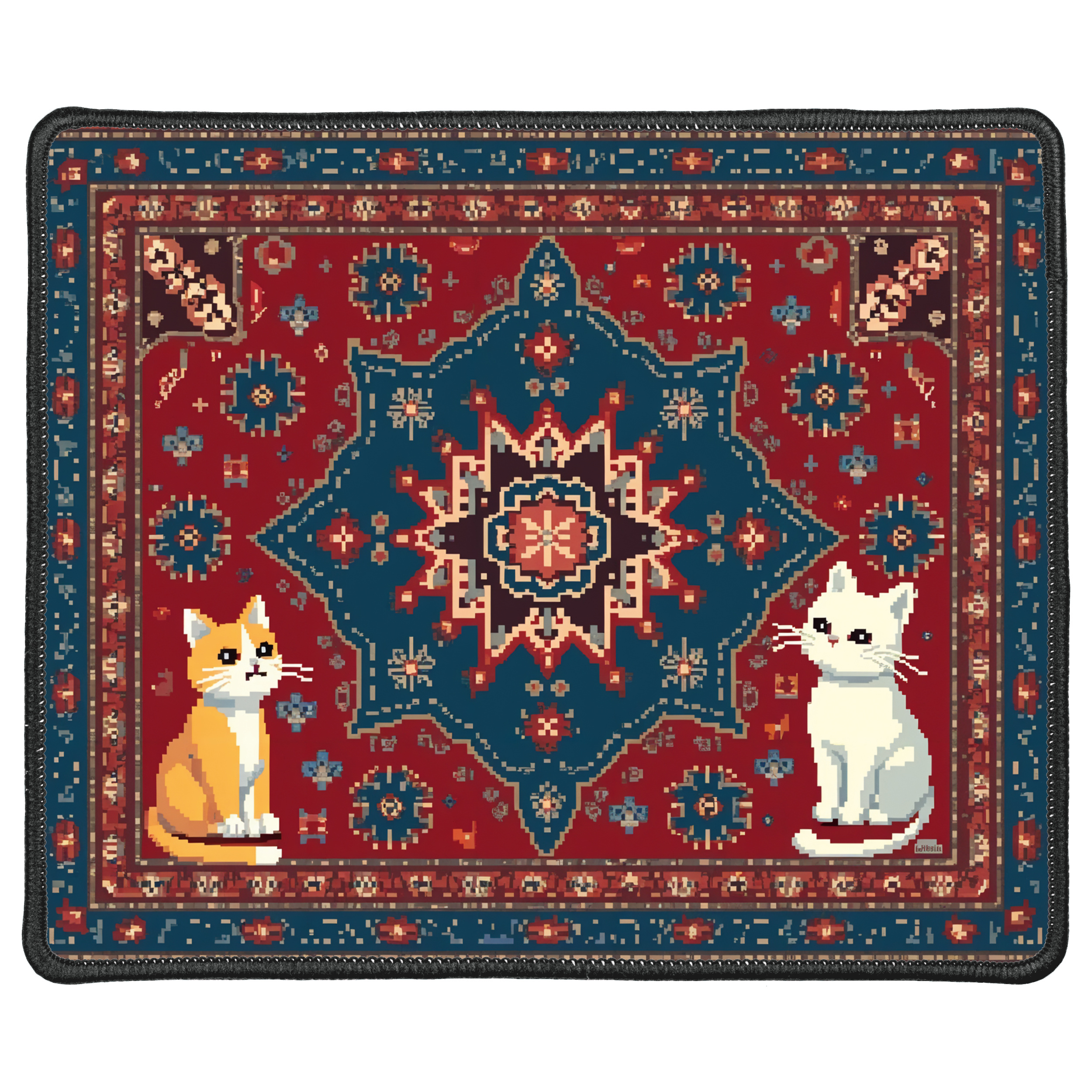 Коврик для мыши с чёрным оверлоком (26*21 см) Cats of the Carpet - фото 1 - Коврики для мыши