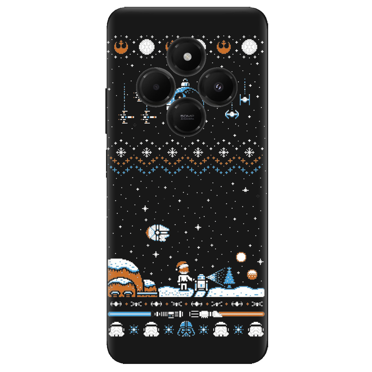 Чохол для Xiaomi Redmi 14C чорний матовий soft touch Star wars - фото 1 - Чохли для телефонів