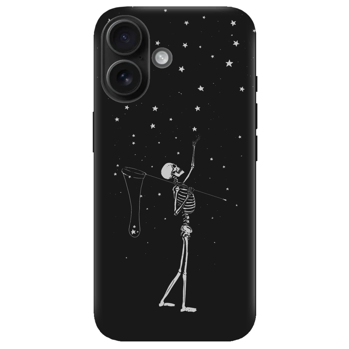 Чехол для Apple iPhone 16 Plus черный матовый soft touch Stars night - фото 1 - Чехлы для телефонов