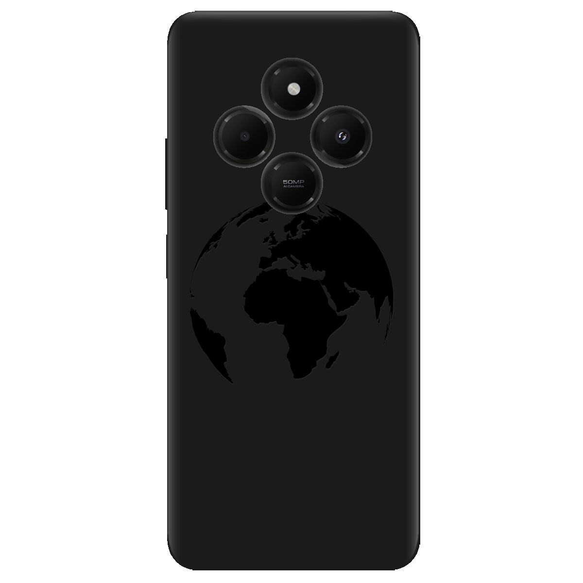 Чехол для Xiaomi Poco C75 черный матовый soft touch Planet - фото 1 - Чехлы для телефонов