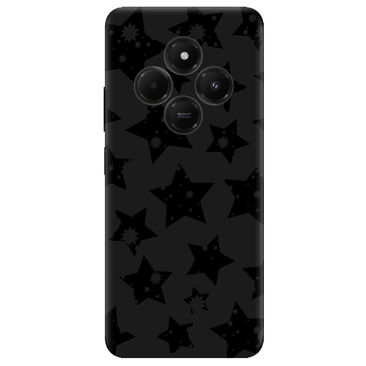 Чехол для Xiaomi Poco C75 черный матовый soft touch Black Star - фото 1 - Чехлы для телефонов