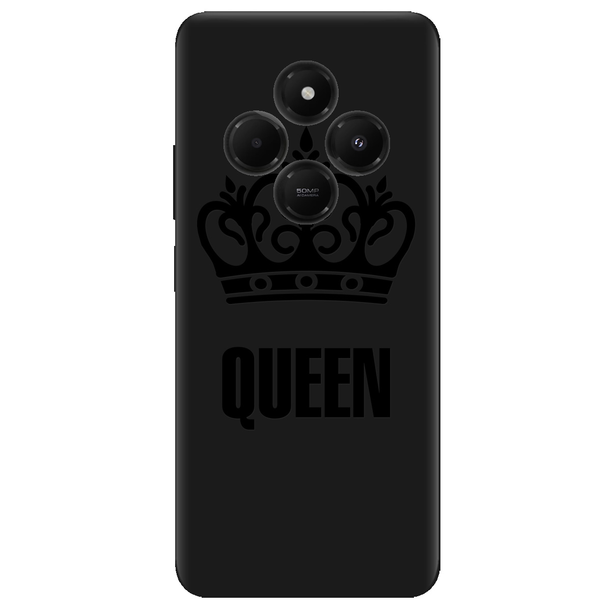 Чехол для Xiaomi Poco C75 черный матовый soft touch Queen - фото 1 - Чехлы для телефонов