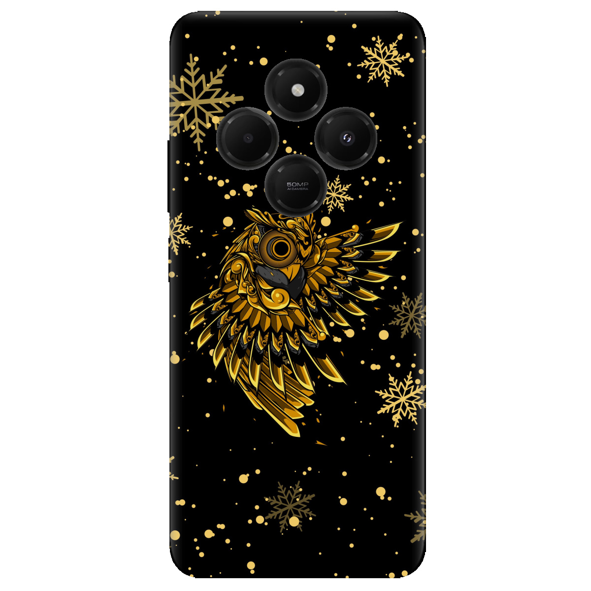 Чехол для Xiaomi Poco C75 Gold sova - фото 1 - Чехлы для телефонов