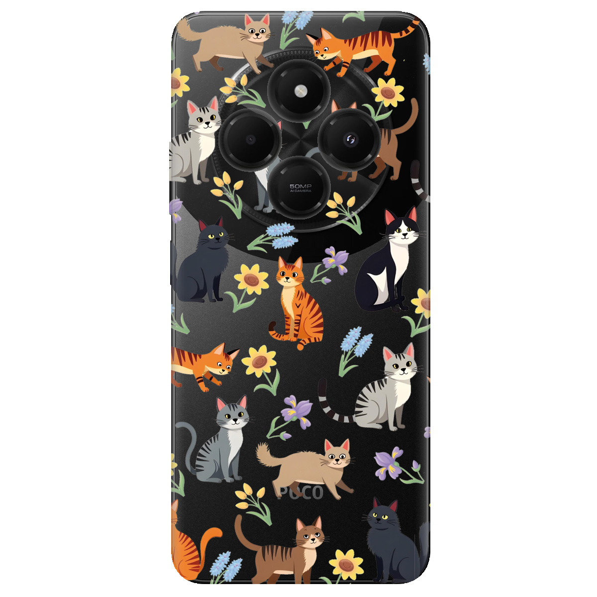 Чохол для Xiaomi Redmi 14C Blooming Kittens - фото 1 - Чохли для телефонів