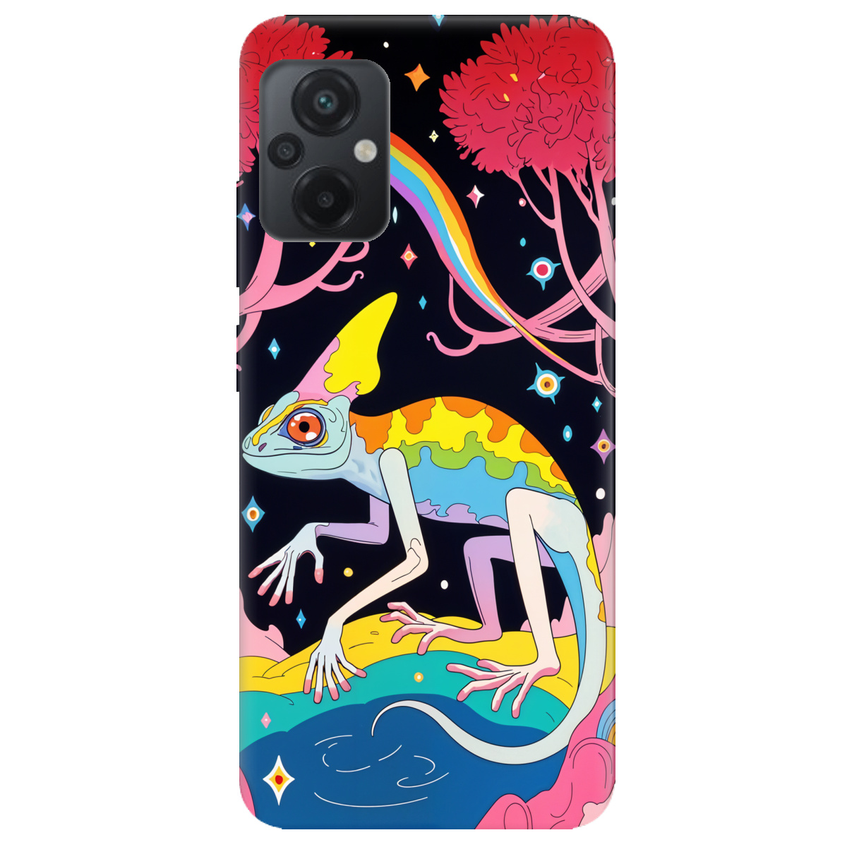 Чехол для Xiaomi Poco M5 Cosmic Chameleon - фото 1 Чехол для Xiaomi Poco M5 Cosmic Chameleon - фото 1 - Чехлы для телефонов