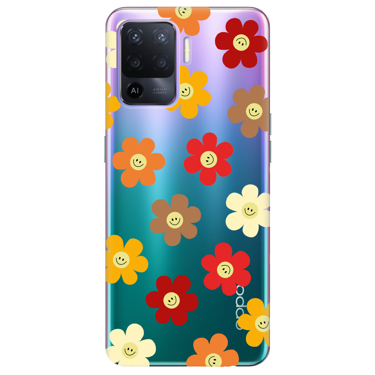 Чохол для Oppo Reno 5 Lite Smiley Garden - фото 1 - Чохли для телефонів