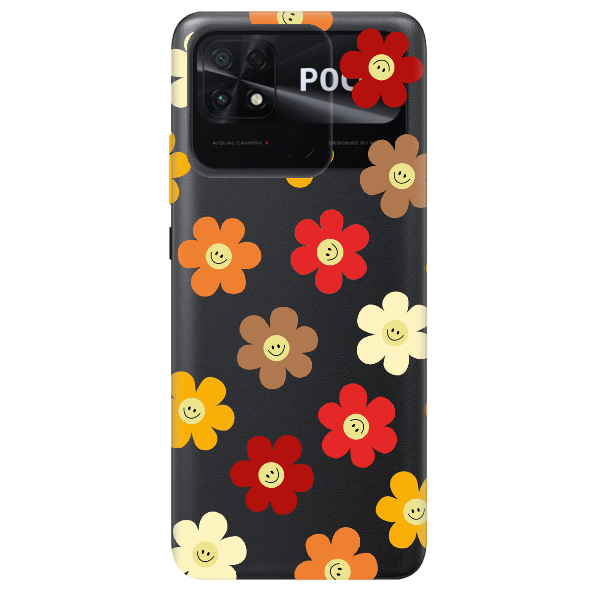 Чехол для Xiaomi Poco C40 Smiley Garden - фото 1 - Чехлы для телефонов