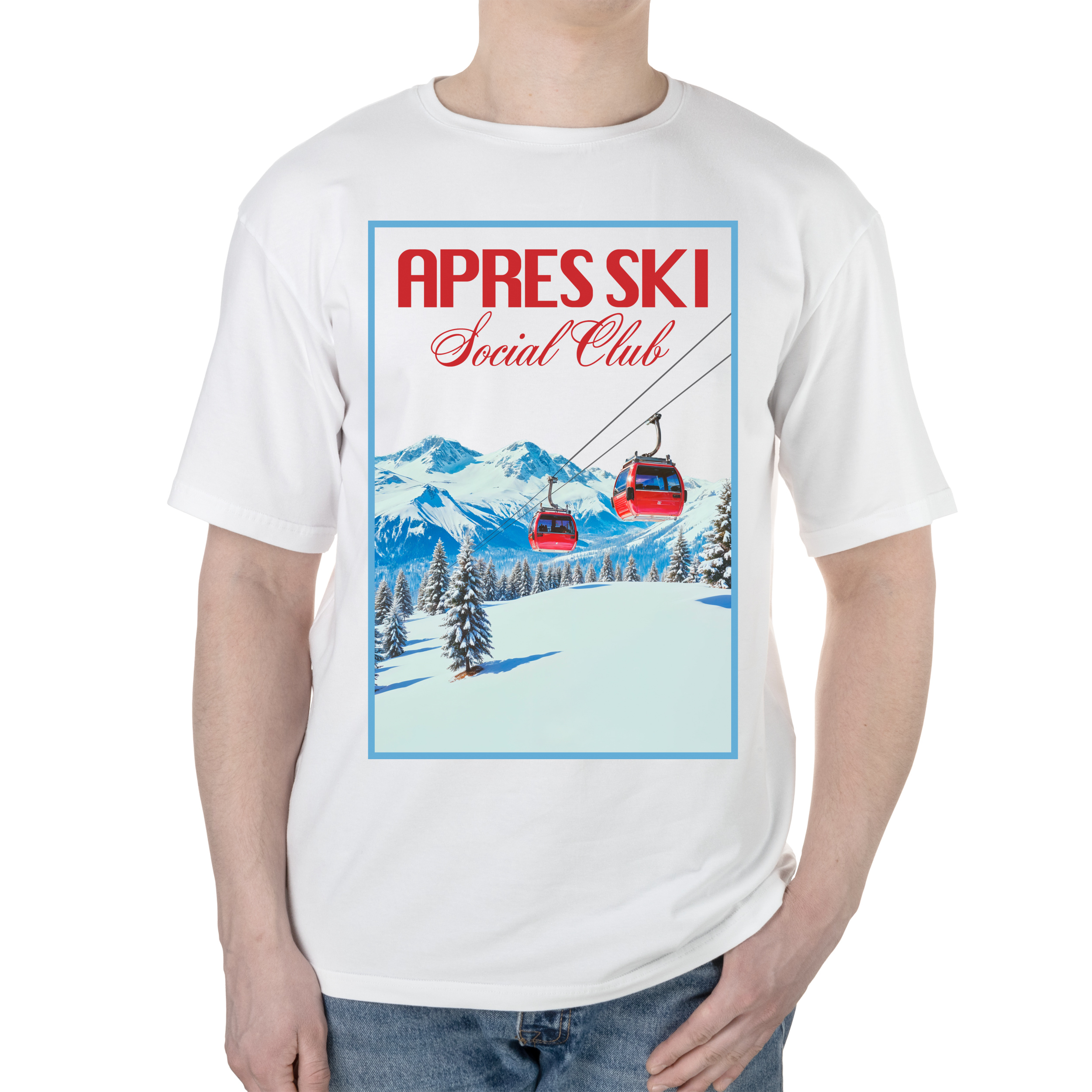 Футболка мужская оверсайз белая хлопок/эластан А3 размера Apres ski XXL - фото 1 - Футболки