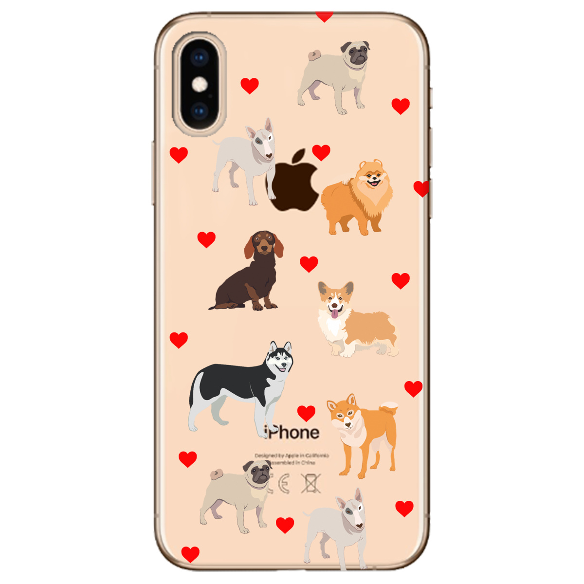 Чохол для Apple iPhone XS Любов у кожному гав - фото 1 Чохол для Apple iPhone XS Любов у кожному гав - фото 1 - Чохли для телефонів