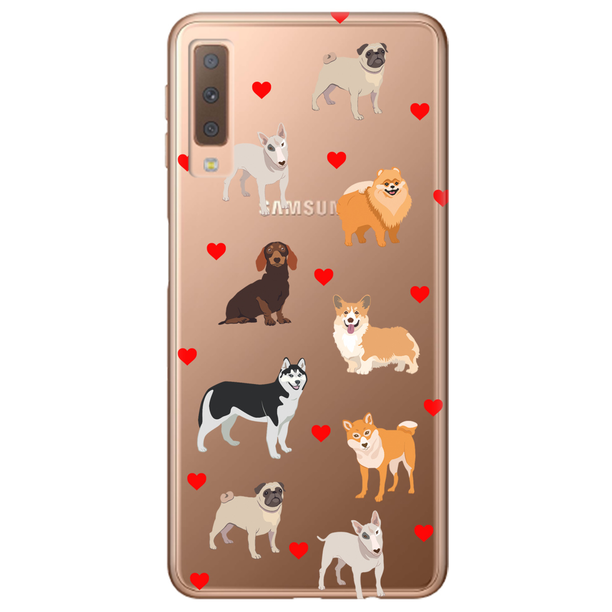 Чехол для Samsung Galaxy A7 2018 Любов у кожному гав - фото 1 Чехол для Samsung Galaxy A7 2018 Любов у кожному гав - фото 1 - Чехлы для телефонов