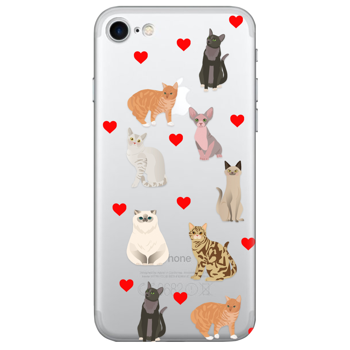 Чехол для Apple iPhone 8 Любов у кожному мяу - фото 1 - Чехлы для телефонов